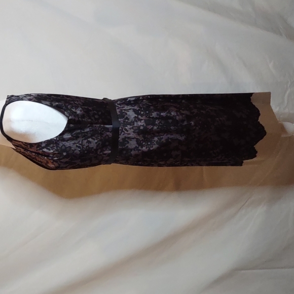 Elie tahari purple and black dress, silk, nwt, 8 - Picture 3 of 13